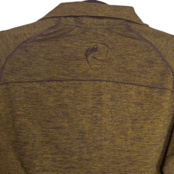 Alphalete Zenith 1/4 Zip Pullover Slim Fit Green & Black Space Dye Large - Picture 4 of 11